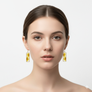 pressed flower resin earrings handmade botanical jewelry