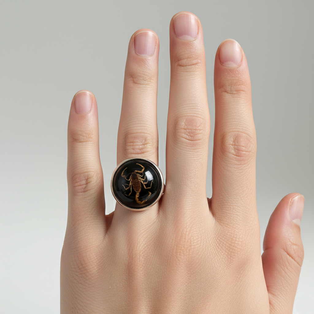 scorpion resin dome ring real scorpion inside scorpion resin dome ring real scorpion inside